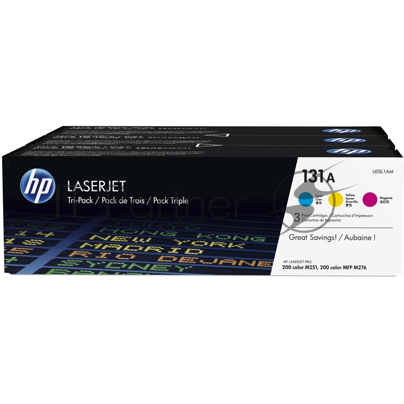 Тонер Картридж HP 131A U0SL1AM многоцветный x3уп. для HP LJ Pro 200/Color M251/M251n/M25 (1800стр.)