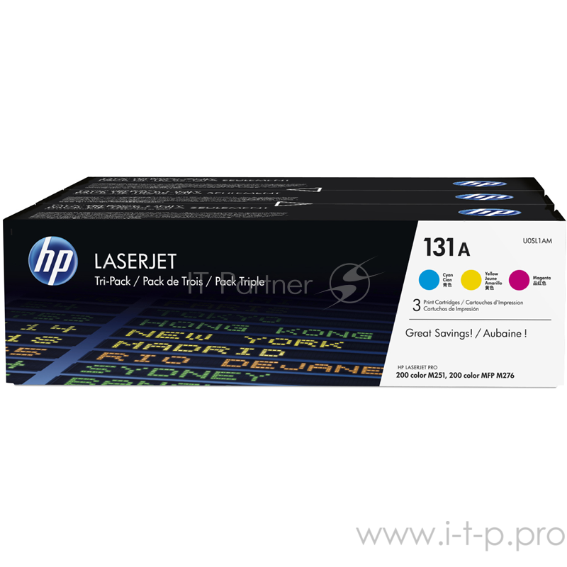 Тонер Картридж HP 131A U0SL1AM многоцветный x3уп. для HP LJ Pro 200/Color M251/M251n/M25 (1800стр.)