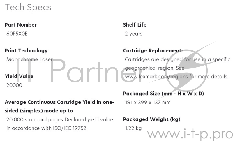 Картридж Lexmark 605X 20K Черный Return Program для MX510/MX511/MX611