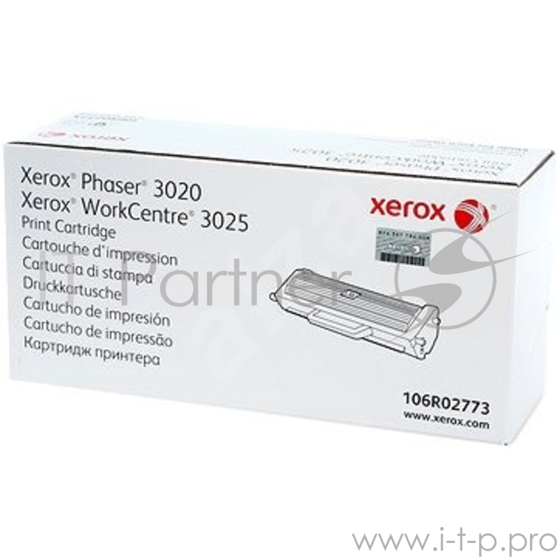 Тонер-картридж Xerox 106R02773, черный,black (1500 стр)., для Xerox Phaser 3020/WC 3025 (Channels)