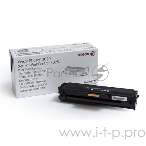 Тонер-картридж Xerox 106R02773, черный,black (1500 стр)., для Xerox Phaser 3020/WC 3025 (Channels)