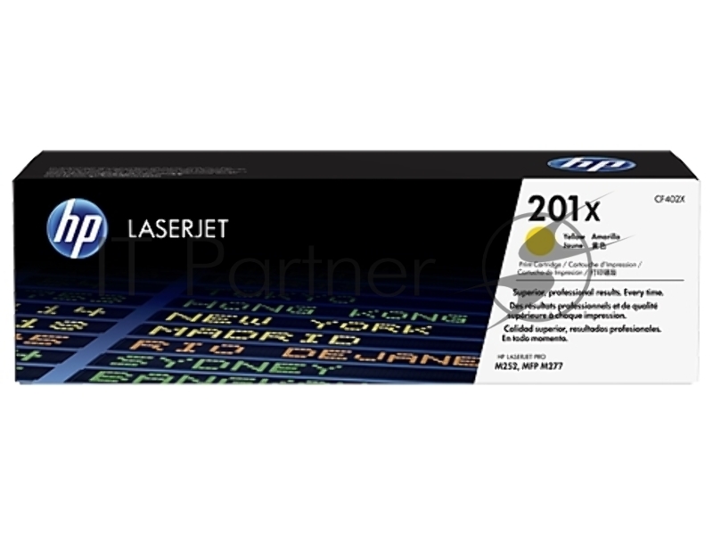 Тонер Картридж HP 201X CF402X желтый для HP CLJ Pro M252/M277 (2300стр.)