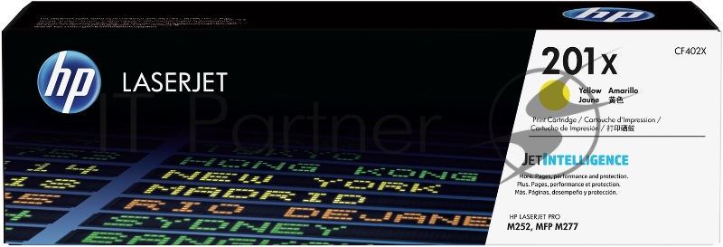 Тонер Картридж HP 201X CF402X желтый для HP CLJ Pro M252/M277 (2300стр.)