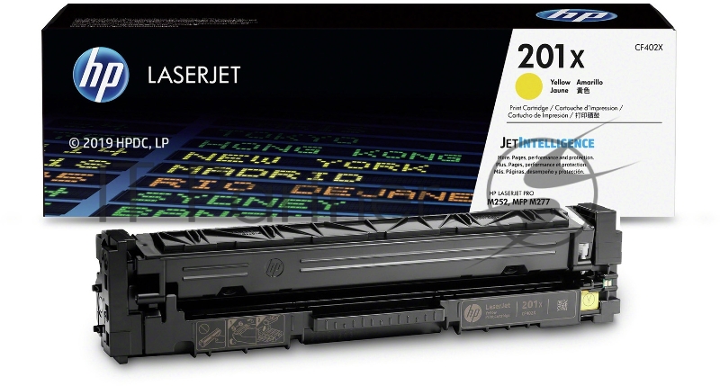 Тонер Картридж HP 201X CF402X желтый для HP CLJ Pro M252/M277 (2300стр.)
