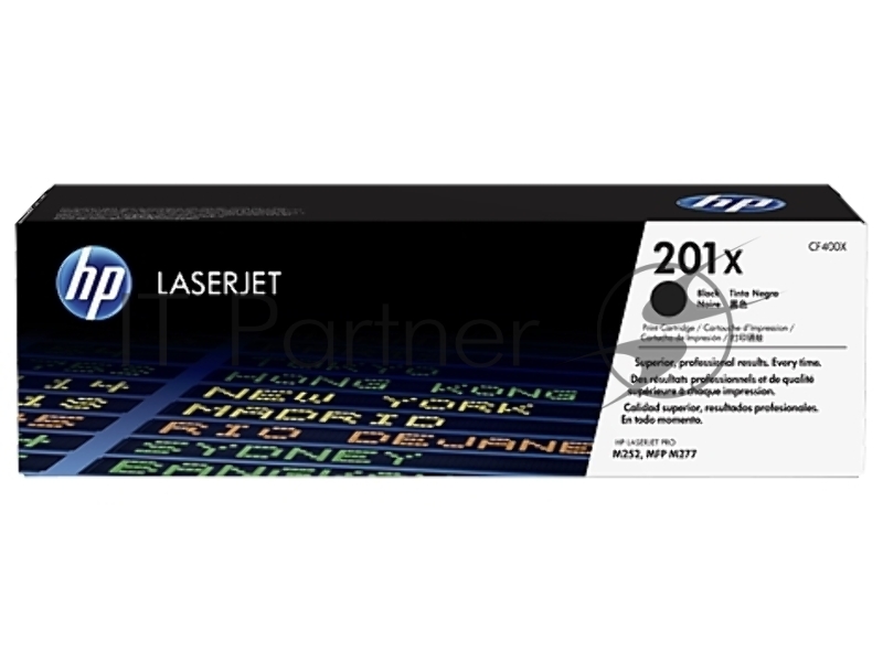 Тонер Картридж HP 201X CF400X черный для HP CLJ Pro M252/M277 (2800стр.)