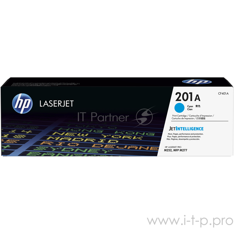 Тонер Картридж HP 201A CF401A голубой для HP CLJ Pro M252/M277 (1400стр.)