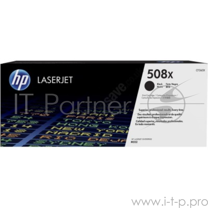 Тонер Картридж HP 508X CF360X черный для HP CLJ M552/M553 (12500стр.)