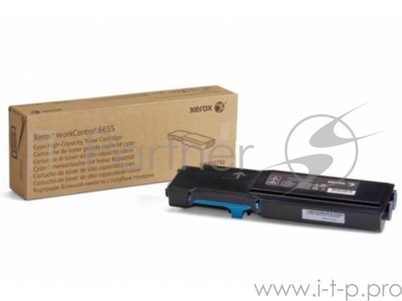 Тонер-картридж Xerox 106R02752 Cyan, голубой, 7500 стр., для Xerox WC 6655 (Channels)