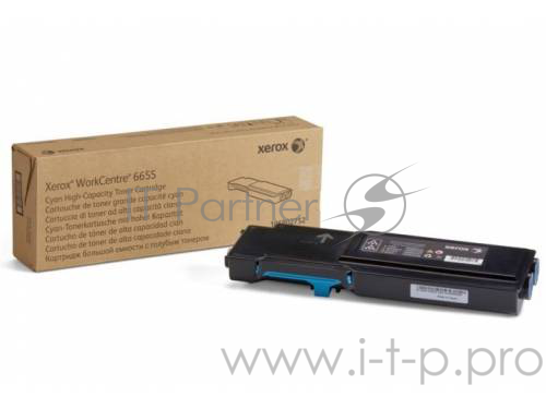 Тонер-картридж Xerox 106R02752 Cyan, голубой, 7500 стр., для Xerox WC 6655 (Channels)
