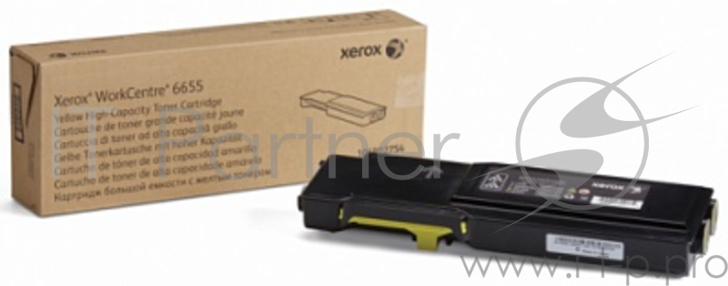 Тонер-картридж Xerox 106R02754 Yellow желтый, 7500 стр., для Xerox WC 6655 (Channels)