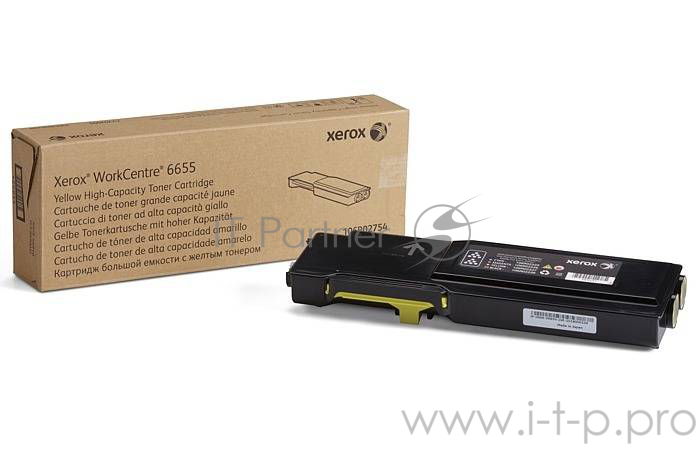 Тонер-картридж Xerox 106R02754 Yellow желтый, 7500 стр., для Xerox WC 6655 (Channels)