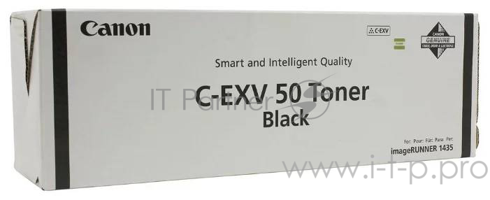Тонер-картридж Canon C-EXV 50 Toner Black (9436B002), черный, 17600 стр при 6% (689g*1), для IR1435/1435i/1435iF