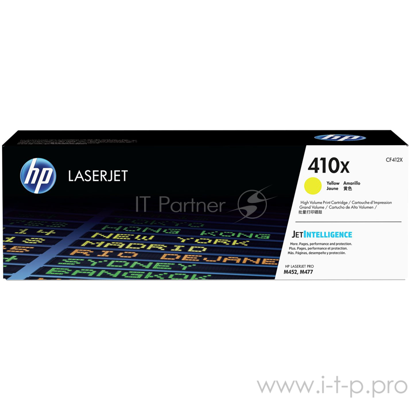 Тонер Картридж HP 410X CF412X желтый для HP LJ Pro M452/M477 (5000стр.)