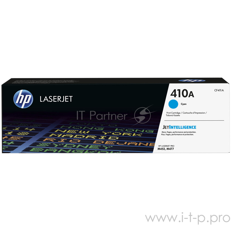 Тонер Картридж HP 410A CF411A голубой для HP LJ Pro M452/M477 (2300стр.)