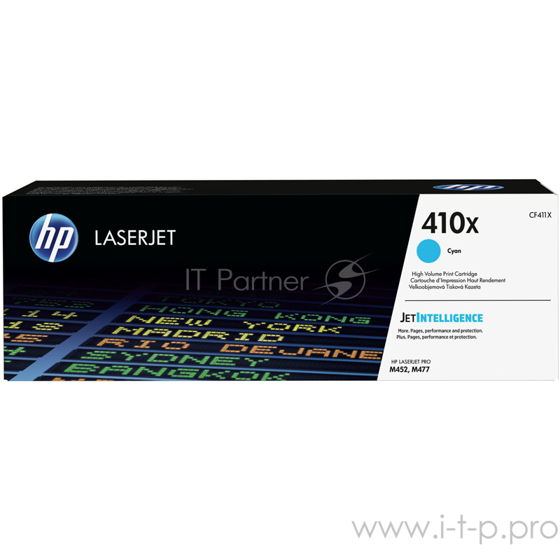 Тонер Картридж HP 410X CF411X голубой для HP LJ Pro M452/M477 (5000стр.)