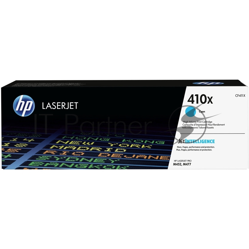 Тонер Картридж HP 410X CF411X голубой для HP LJ Pro M452/M477 (5000стр.)