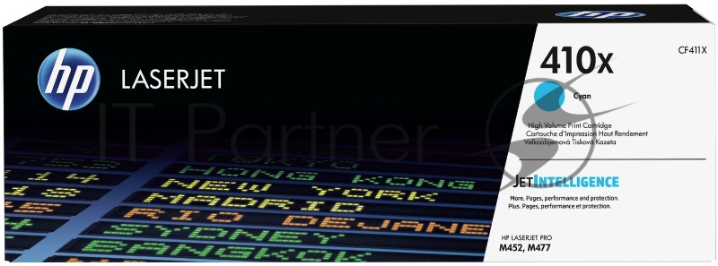 Тонер Картридж HP 410X CF411X голубой для HP LJ Pro M452/M477 (5000стр.)