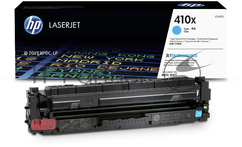 Тонер Картридж HP 410X CF411X голубой для HP LJ Pro M452/M477 (5000стр.)