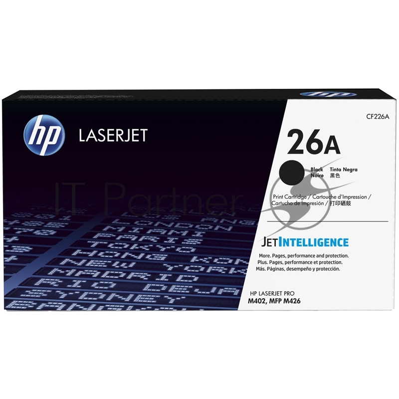 Тонер Картридж HP 26A CF226A черный для HP LJ Pro M402/M426 (3100стр.)