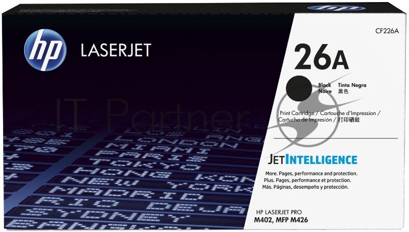 Тонер Картридж HP 26A CF226A черный для HP LJ Pro M402/M426 (3100стр.)