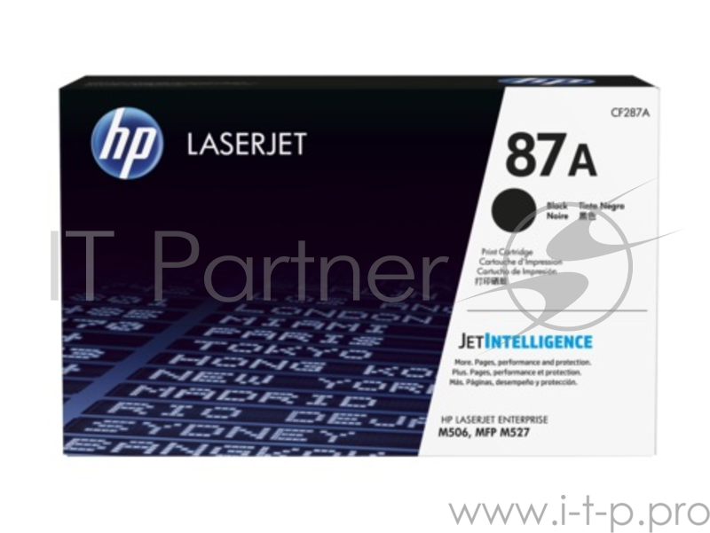 Тонер Картридж HP 87A CF287A черный для HP LJ Ent M506/M527 (9000стр.)