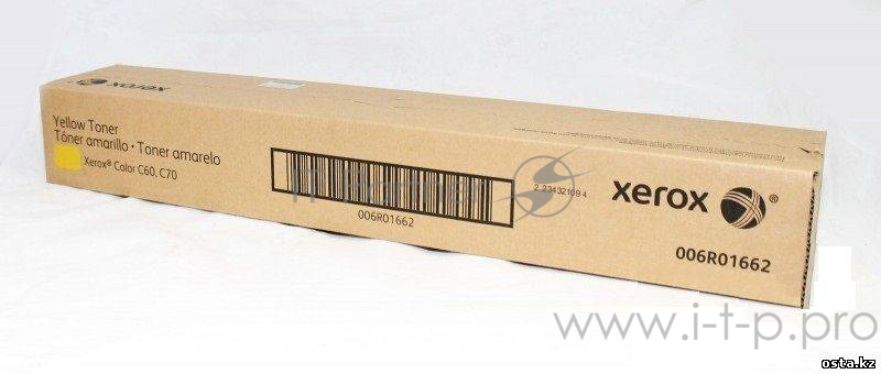 Расходные материалы XEROX 006R01662 Тонер-картридж желтый (34K) XEROX Color С60/C70