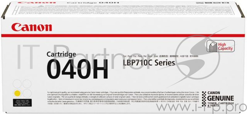 Тонер-картридж Canon Cartridge 040HY (0455C001) Yellow желтый, 10000 стр., для LBP-710Cx/712Cx