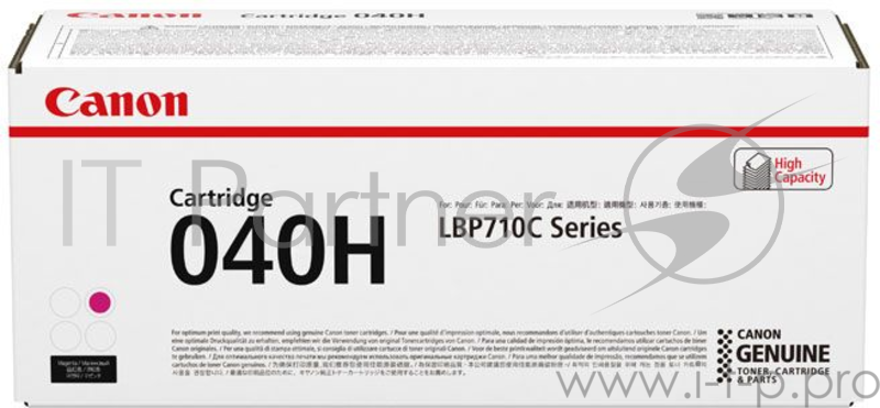 Тонер-картридж Canon Cartridge 040HM (0457C001) Magenta пурпурный, 10000 стр., для LBP-710Cx/712Cx