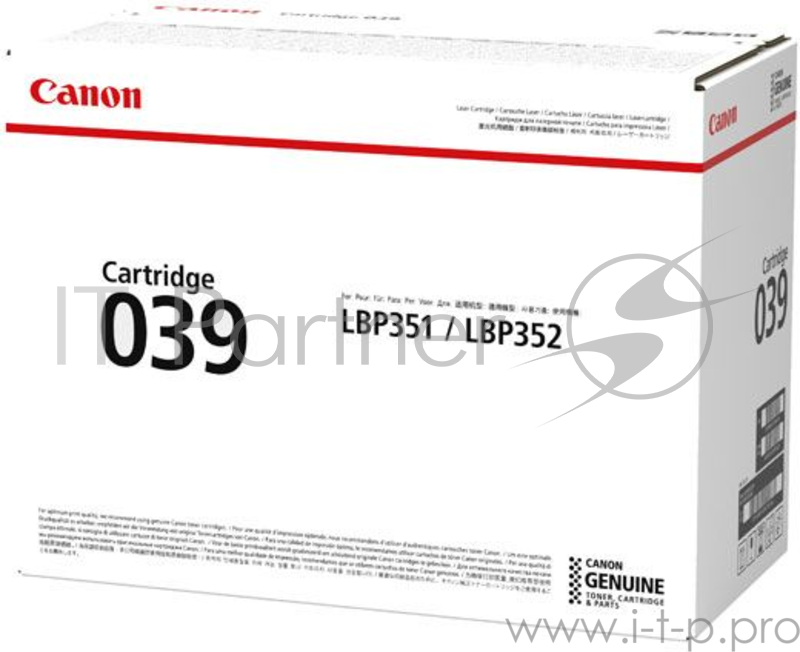 Тонер-картридж Canon Cartridge 039BK (0287C001) Black черный, 11000 стр., для LBP351x/352x
