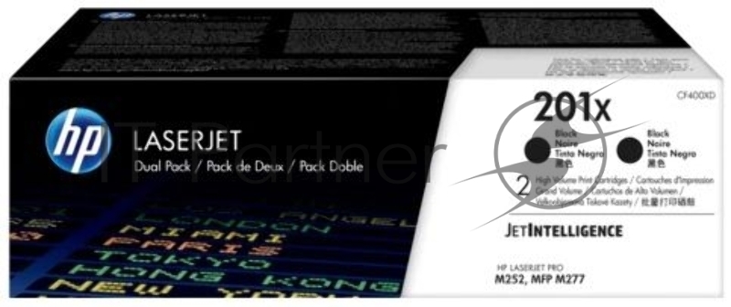 Картридж HP 201X Black 2-pack LaserJet Toner Cartridge (CF400XD) увеличеной емкости