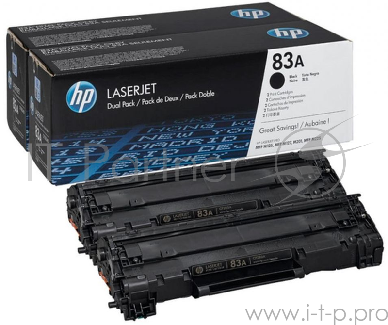 Картридж 83A HP LJ M125/M127 2packХ1,5К (О) Black CF283AF