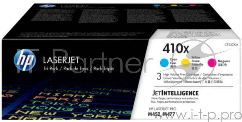 Картридж HP 410X CYM Tri-Pack LJ Toner Cartridge (CF252XM) увеличеной емкости