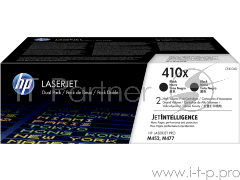 Картридж HP 410X Black 2-pack LaserJet Toner Cartridge (CF410XD) увеличеной емкости