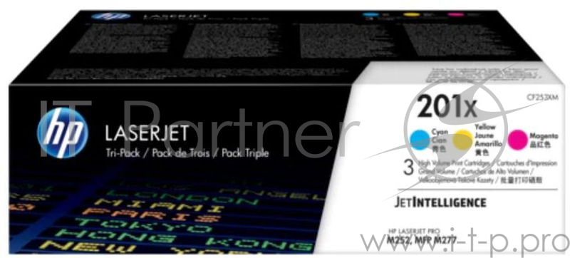 Картридж HP 210X CYM Tri-Pack LJ Toner Cartridge (CF253XM) увеличеной емкости