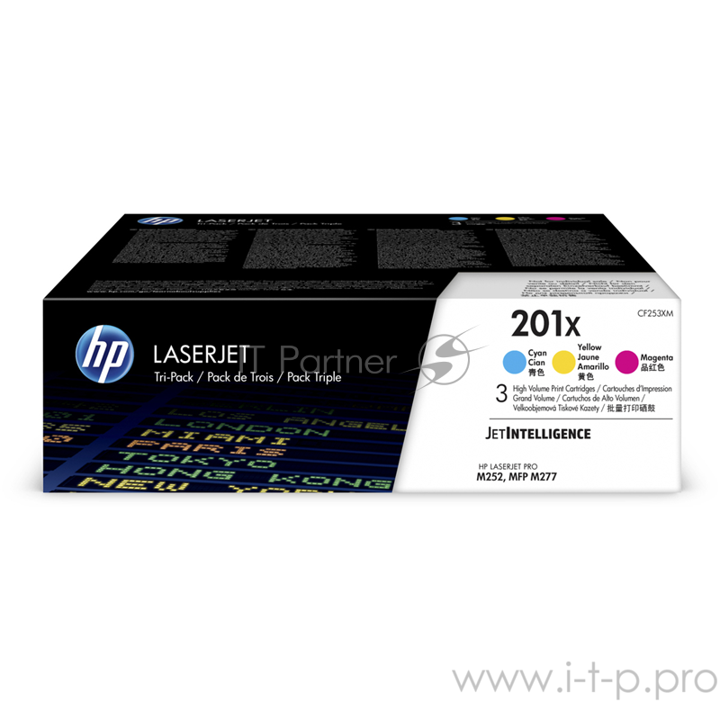 Картридж HP 210X CYM Tri-Pack LJ Toner Cartridge (CF253XM) увеличеной емкости