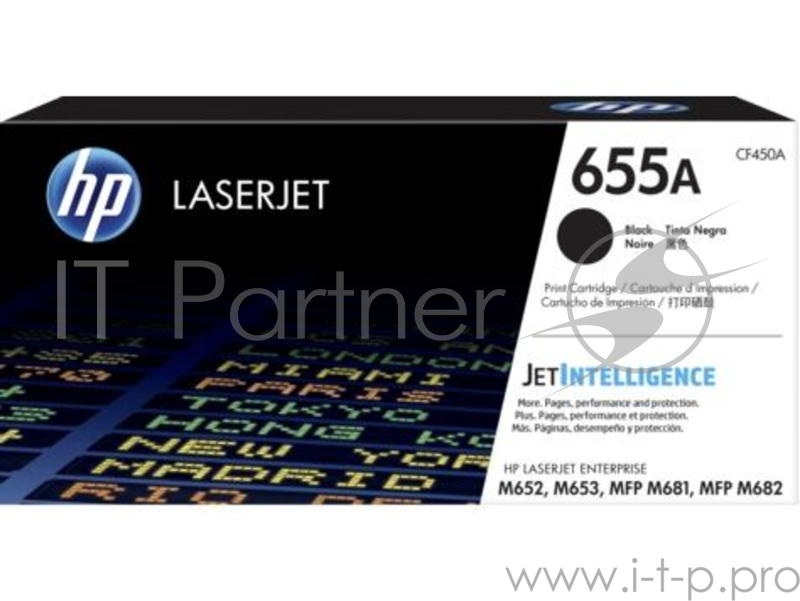 Картридж HP 655A Black для HP CLJ M652/M653/MFP M681/M682 (CF450A) 12500 стр