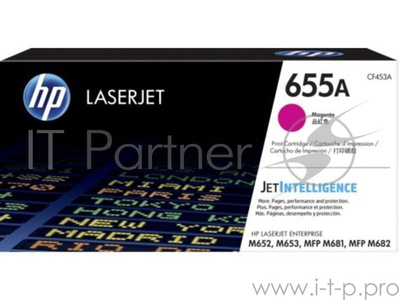 Картридж HP 655A Magenta для HP CLJ M652/M653/MFP M681/M682 (CF453A) 10500 стр
