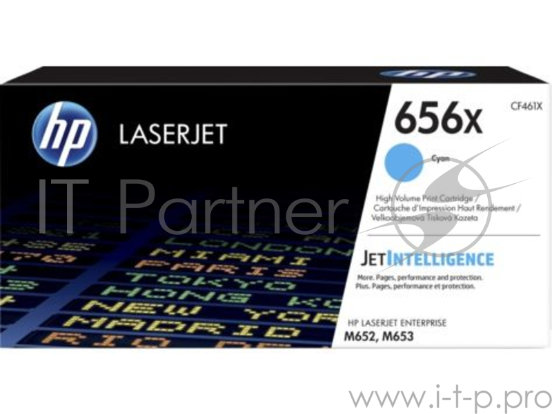 Картридж HP 656X High Yield Cyan для HP CLJ M652/M653 (CF461X) 22000 стр