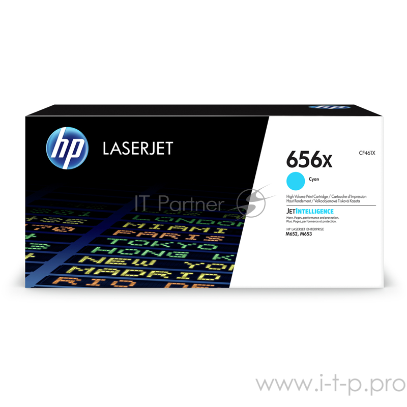 Картридж HP 656X High Yield Cyan для HP CLJ M652/M653 (CF461X) 22000 стр