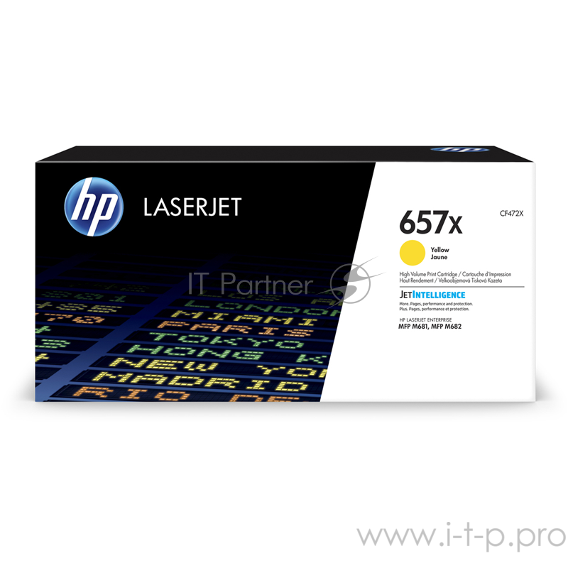 Картридж HP 657X High Yield Yellow для HP CLJ MFP M681/M682 (CF472X) 23000 стр