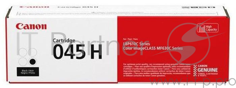 Тонер-картридж Canon 045BK H Black черный, 2800 стр., для i-SENSYS MF631/633/635, LBP611
