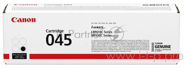 Тонер-картридж Canon 045BK Black черный, 1400 стр., для i-SENSYS MF631/633/635, LBP611
