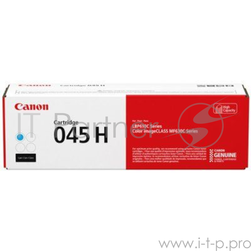 Тонер-картридж Canon 045C H Cyan голубой, 2200 стр., для i-SENSYS MF631/633/635, LBP611