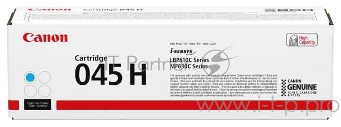 Тонер-картридж Canon 045C H Cyan голубой, 2200 стр., для i-SENSYS MF631/633/635, LBP611