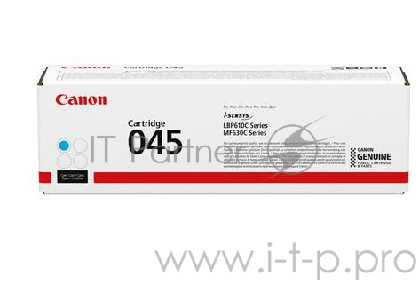 Тонер-картридж Canon 045C Cyan голубой, 1300 стр., для i-SENSYS MF631/633/635, LBP611