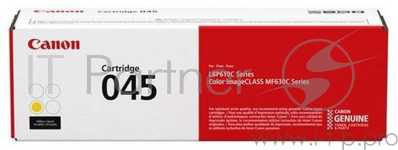 Тонер-картридж Canon 045Y Yellow желтый, 1300 стр., для i-SENSYS MF631/633/635, LBP611