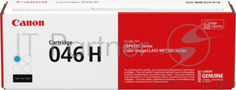 Картридж Canon 046C H для i-SENSYS MF732/734/735, LBP653/654. Голубой. 5000 страниц.