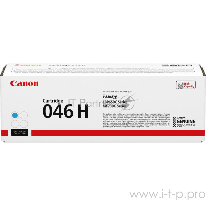 Картридж Canon 046C H для i-SENSYS MF732/734/735, LBP653/654. Голубой. 5000 страниц.