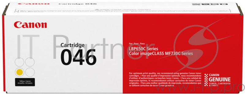 Картридж Canon 046Y для i-SENSYS MF732/734/735, LBP653/654. Жёлтый. 2300 страниц.