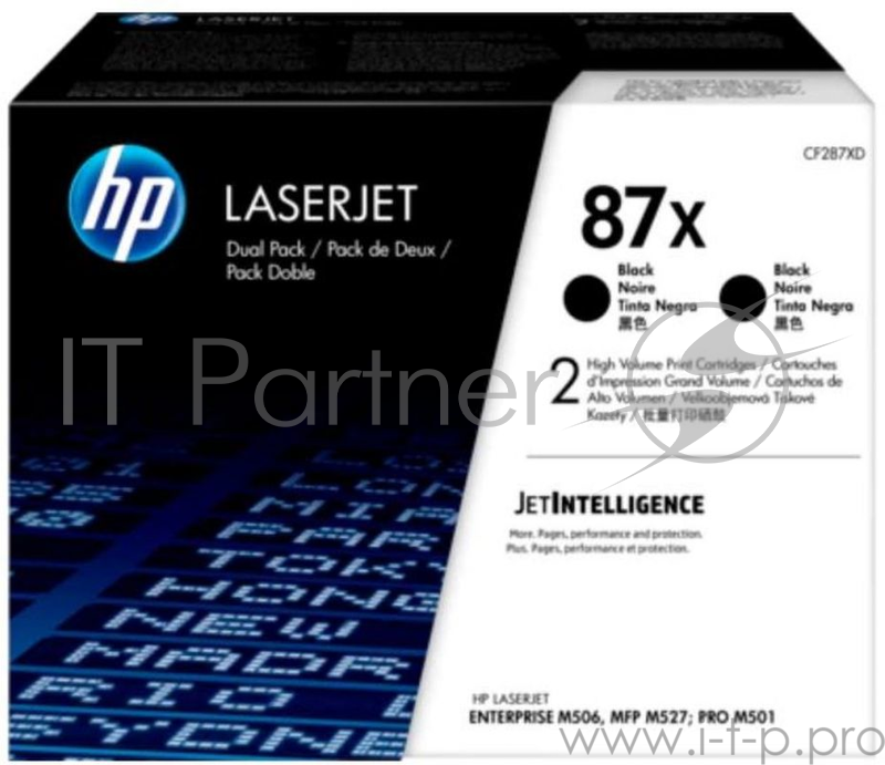 Картридж HP 87X Black 2-pack LaserJet Toner Cartridge (CF287XF/CF287XD) увеличеной емкости